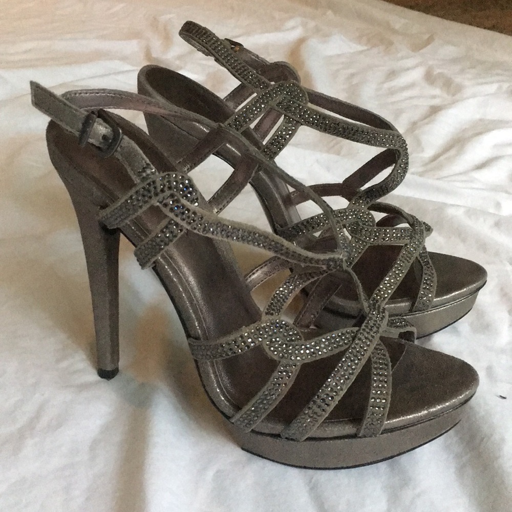 Smoke grey high heel sandal
